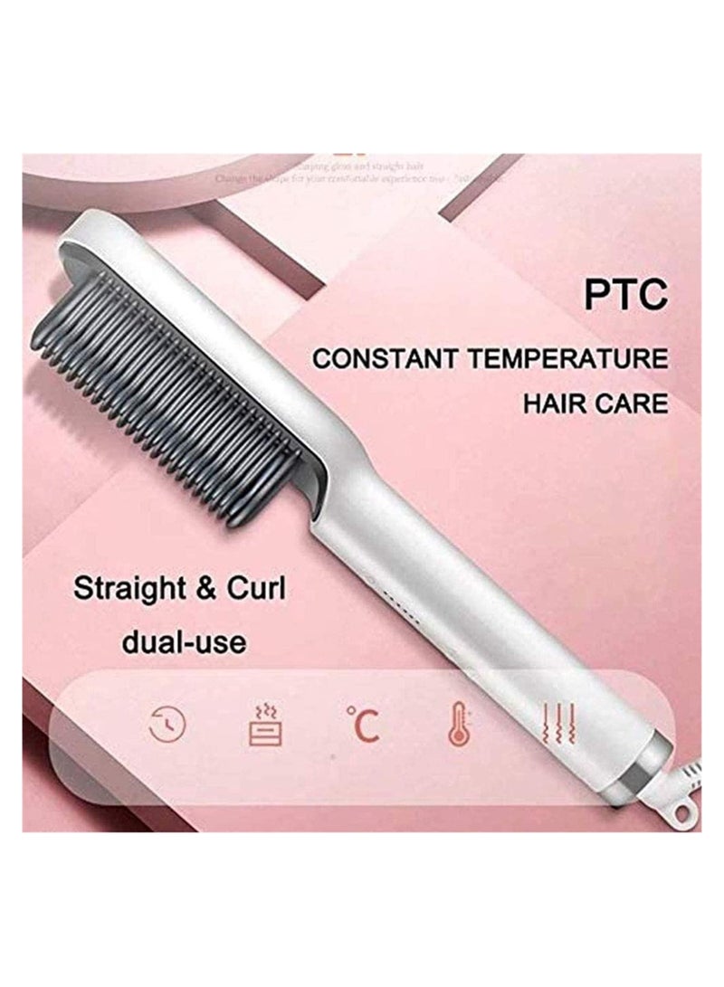 ELTRAZONE فرشاة فرد الشعر، 2 في 1 فرد الشعر، مكواة شعر كهربائية احترافية، مشط فرد الشعر الأنيوني، للاستخدام في صالون احترافي في المنزل - Image 3