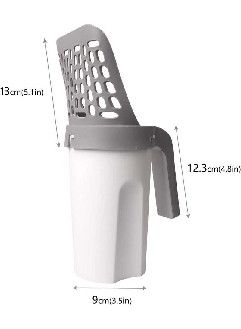 Cat Litter Scoop with Waste Bags, Portable Pooper Scooper Set, Large Capacity Deep Shovel, Detachable Holder Design for Easy Cat Litter Cleaning & Pet Waste Removal - Image 2