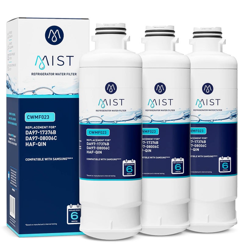 مست استبدال فلتر مياه الثلاجة Mist Haf-Qin/Exp لثلاجات Samsung Da97-17376B Da97-08006C Rf23M8570Sr Rf28R7351Sr - معتمد من Nsf 42 - 3 عبوات - Image 1