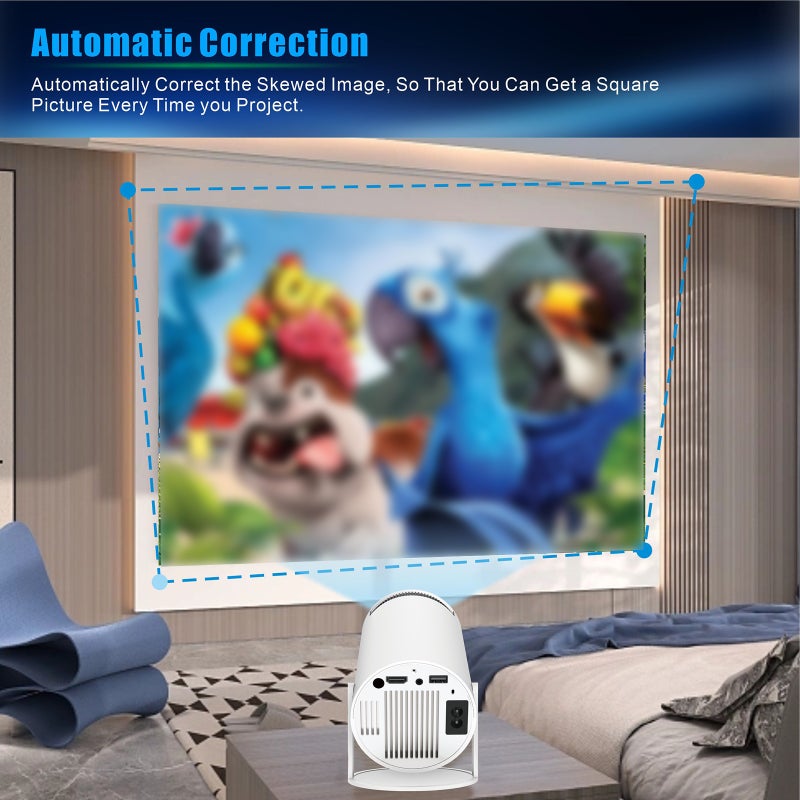 HY300PRO Projector HD 720P Mini Projector Dormitory Outdoor Hard Resolve 4K Support AV1 - Image 3