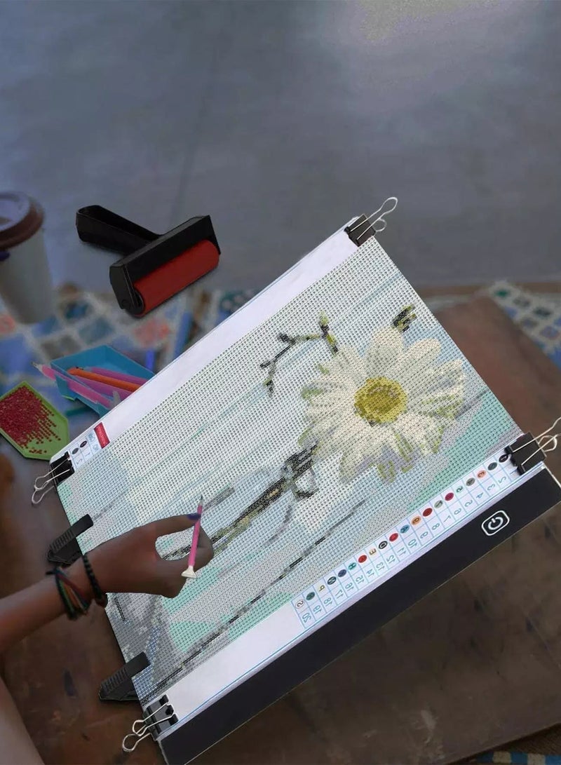 Flower Print Diamond Painting Without Frame - Image 2