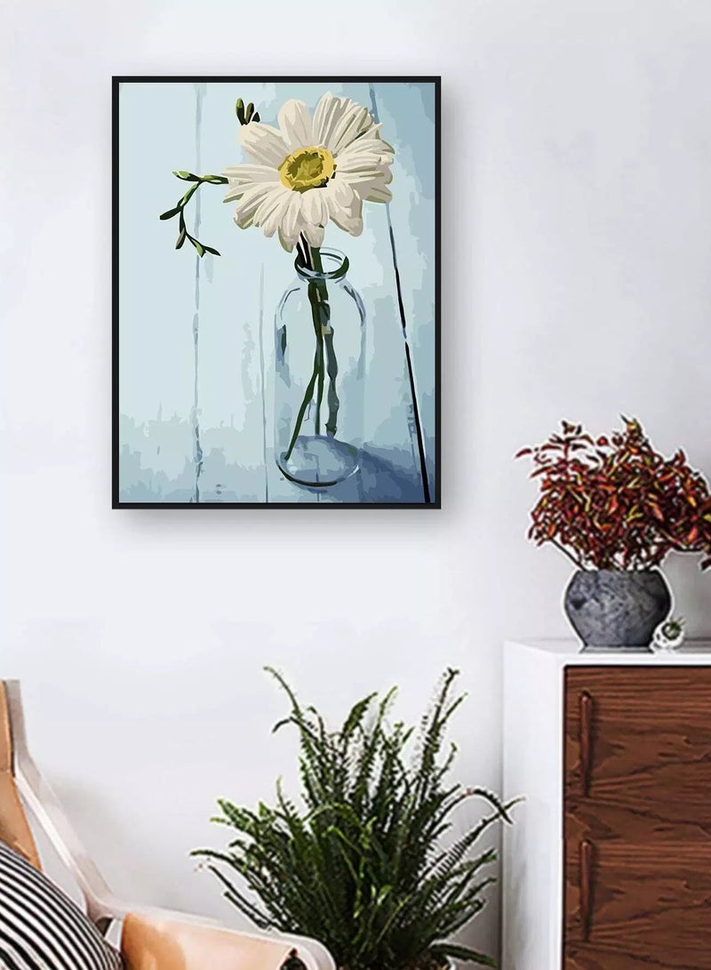 Flower Print Diamond Painting Without Frame - Image 3