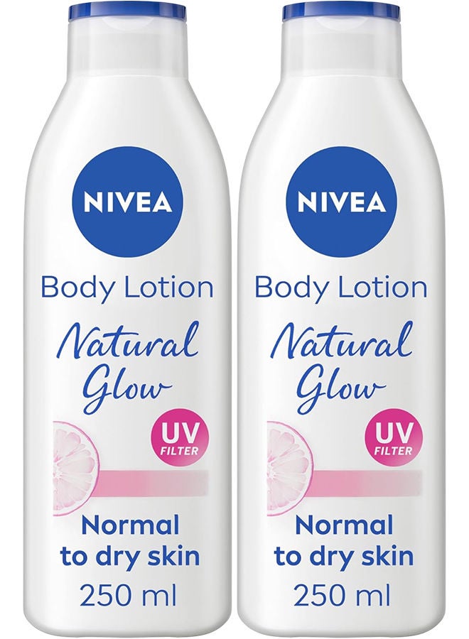 Nivea Body Lotion Natural Glow 2x250ml