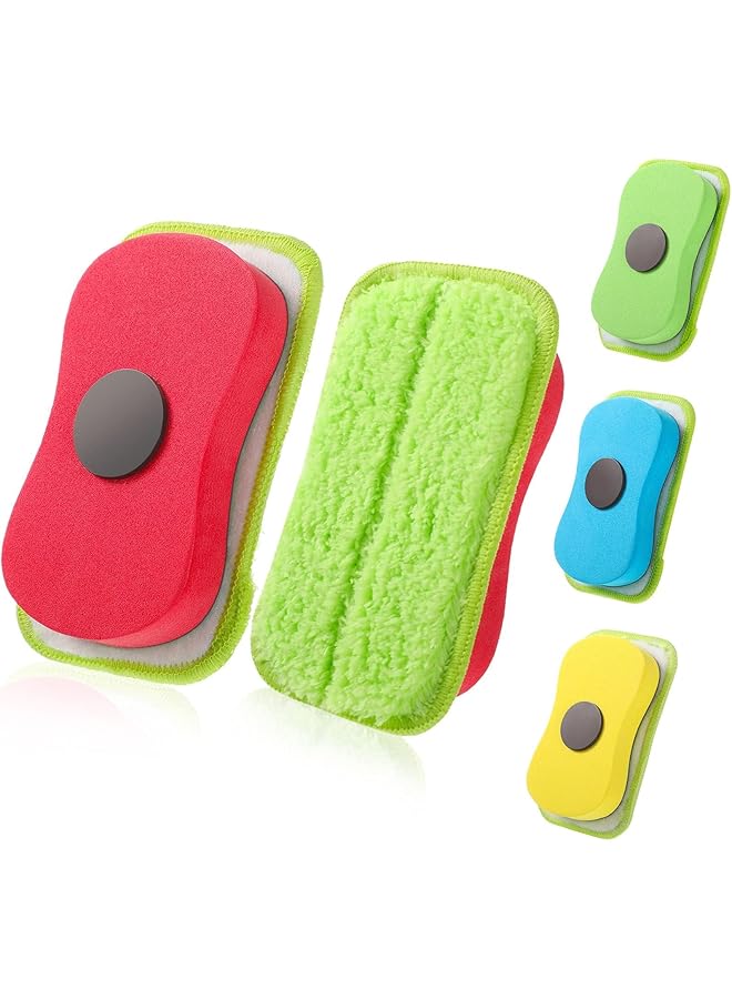 erorex Microfiber Dustless Chalk Eraser Washable Chalkboard Eraser Dry Erase Whiteboard Eraser Magnetic Reusable Chalk Eraser For Chalk Markers Classroom Home And Office Washable And Reusable 4 Pieces - Image 1