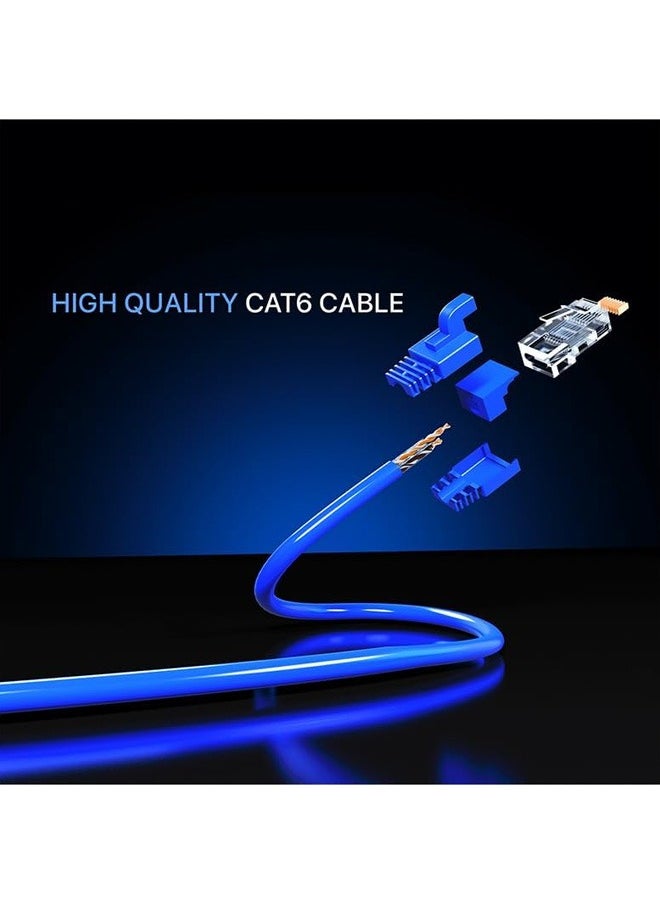 Cable Cat 6 Gigabit Ethernet High Speed RJ45 LAN Connection for Optimal Performance Blue 10M