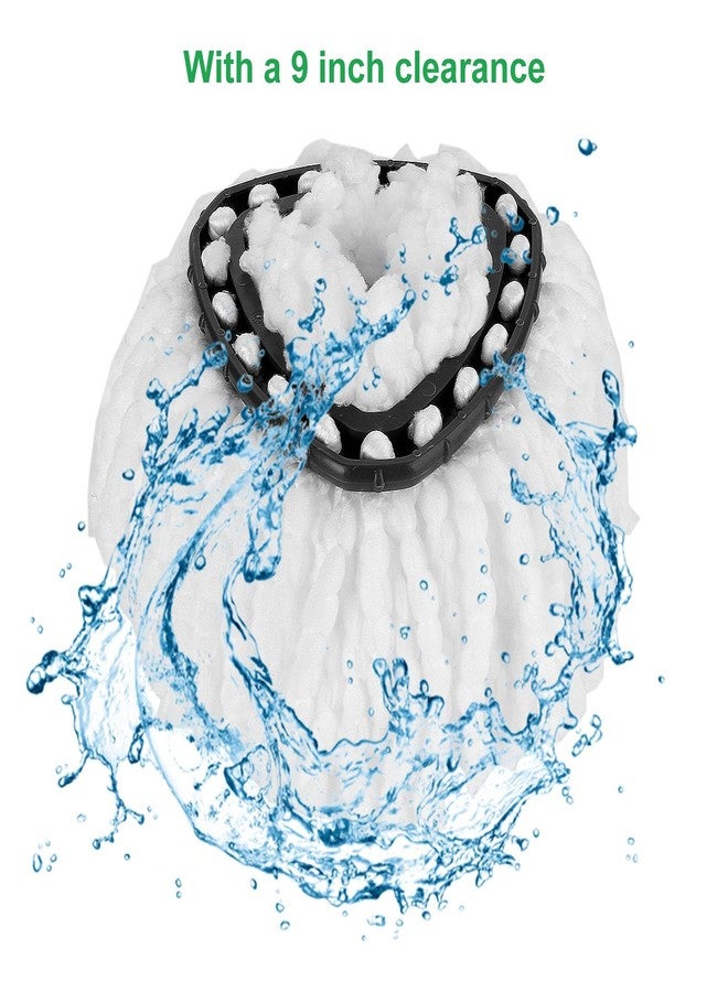 HNBun 12Pack Spin Mop Heads Replacements - Easy Cleaning Microfiber Refills, 360 Degree Replacement Heads for All Hard Surfaced Floors - Image 2
