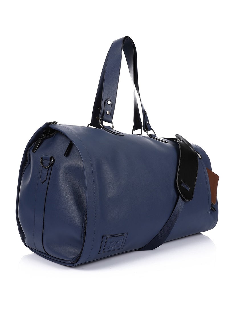 Crossland CROSSLAND Foldable Waterproof Duffel Bag for Traveling with dedicated compartment for Suit and Dress -Blue  - Image 2