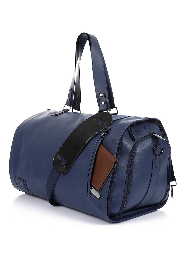 Crossland CROSSLAND Foldable Waterproof Duffel Bag for Traveling with dedicated compartment for Suit and Dress -Blue  - Image 3