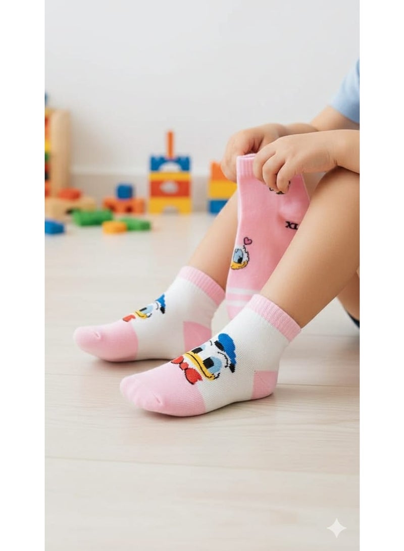 Girls Cotton Socks 3 Pairs Soft Breathable Daily Comfort Kids Socks - Image 1