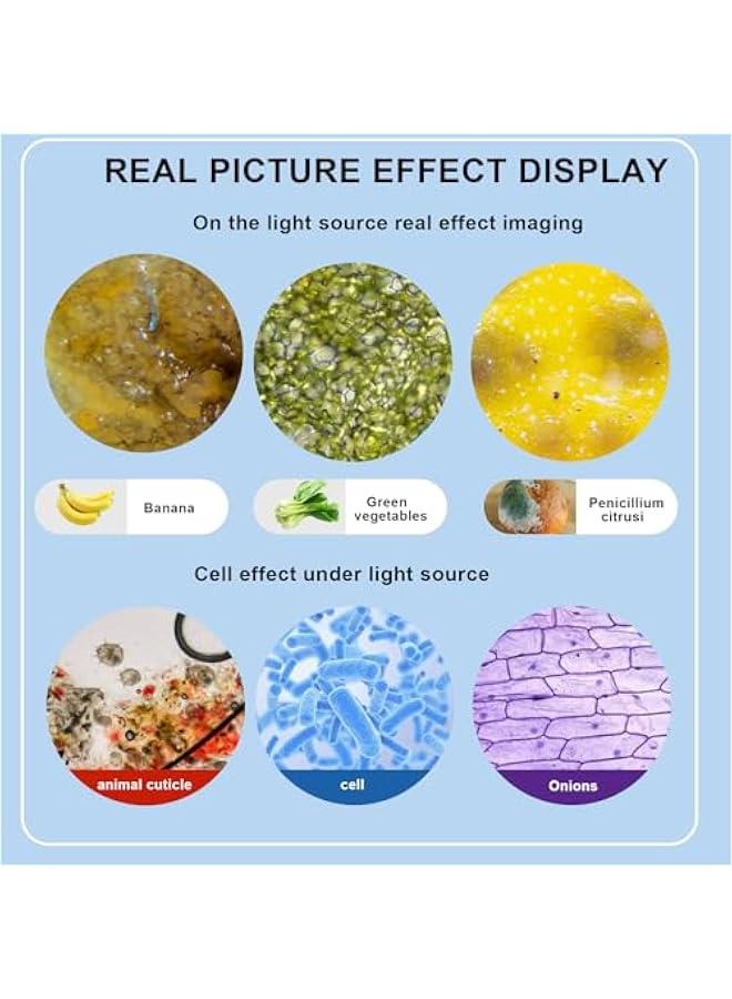 Arabest Trinocular Microscope 40X-5000X Magnification Laboratory Grade with Dual Mechanical Stage and HD USB Camera Microscope for Adults - Image 5