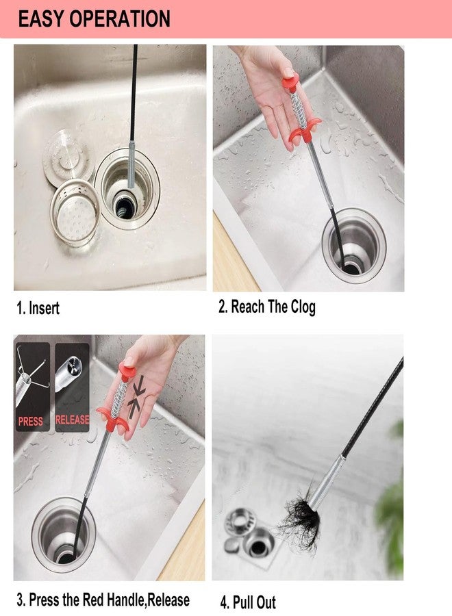 AUSAYE 118.1 Inch Drain Clog Remover Grabberable Pick Up Tool 4 Claws-Shower Hair Clog Remover,Drain Snake Grab Trash Hair Clogs from Sink,Downspout Tube Hose Drain Cleaning Litter Pick - Image 4