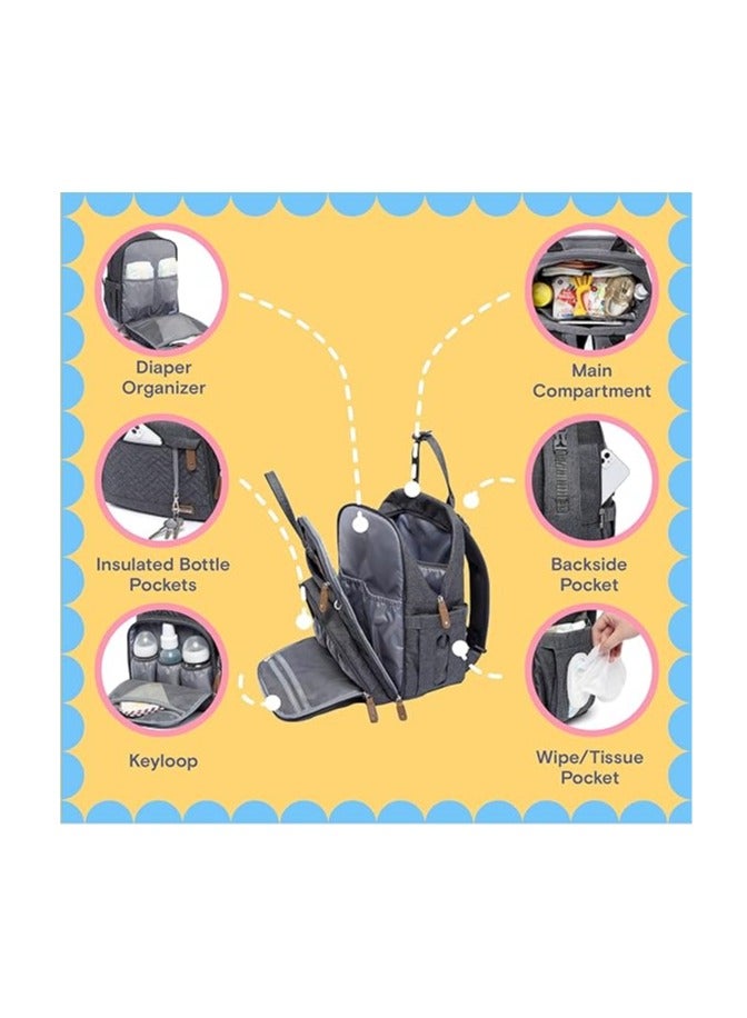 iniuniu Diaper Bag Backpack, iniuniu Large Unisex Baby Bags for Boys Girls… - Image 3