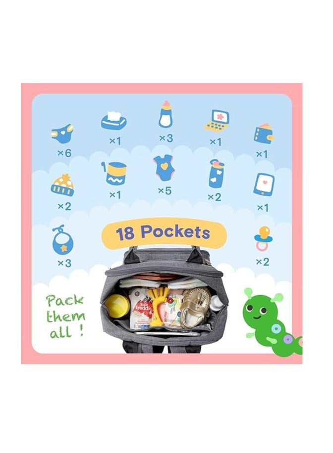 iniuniu Diaper Bag Backpack, iniuniu Large Unisex Baby Bags for Boys Girls… - Image 4
