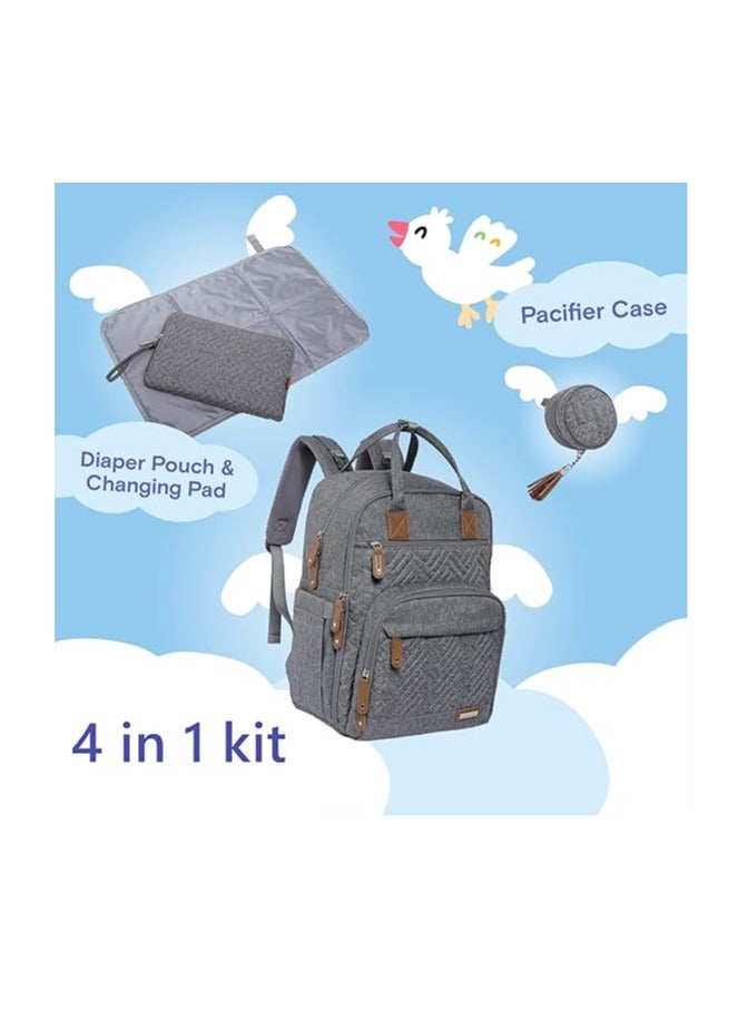 iniuniu Diaper Bag Backpack, iniuniu Large Unisex Baby Bags for Boys Girls… - Image 2