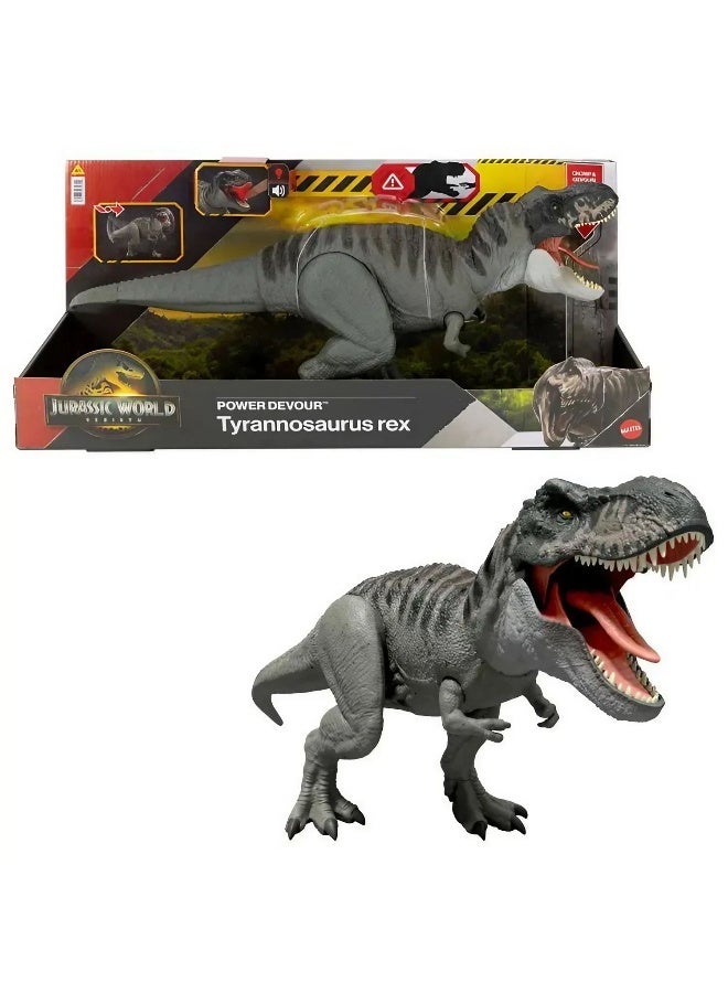 JURASSIC WORLD تمثال حركة تي ريكس من عالم الديناصورات: عودة القوة (54.49 × 21.4 سم) - Image 2