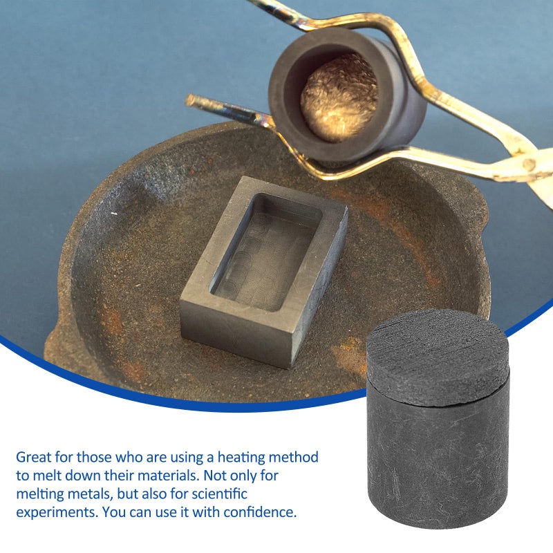 Small Graphite Melting Crucible with Lid 20x20mm for Jewelry Casting High Temperature Smelting Tool - Image 4