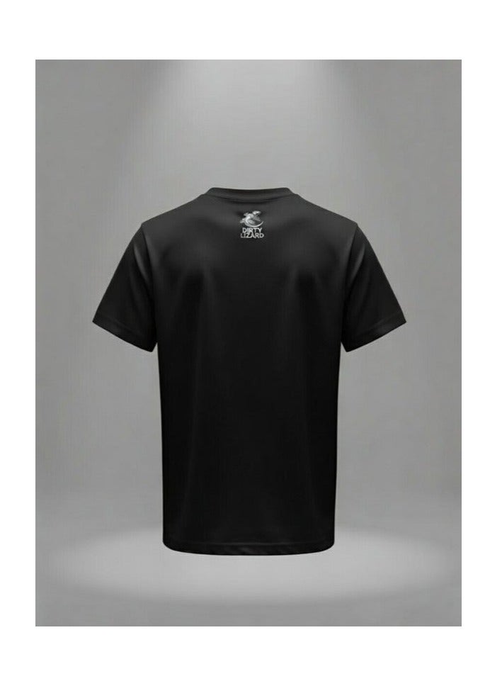 Dirty Lizard Black printed t-shirt with Animal image 100% cotton 16 - Image 2