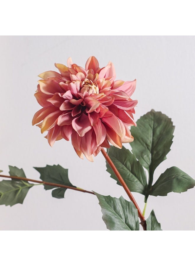 DANUBE HOME Bloomvogue Artificial Dahlia 80Cm Flowers Real Touch Bouquet Flowers for Wedding Party Home Centerpieces Arrangements Bouquets Pink - Image 2