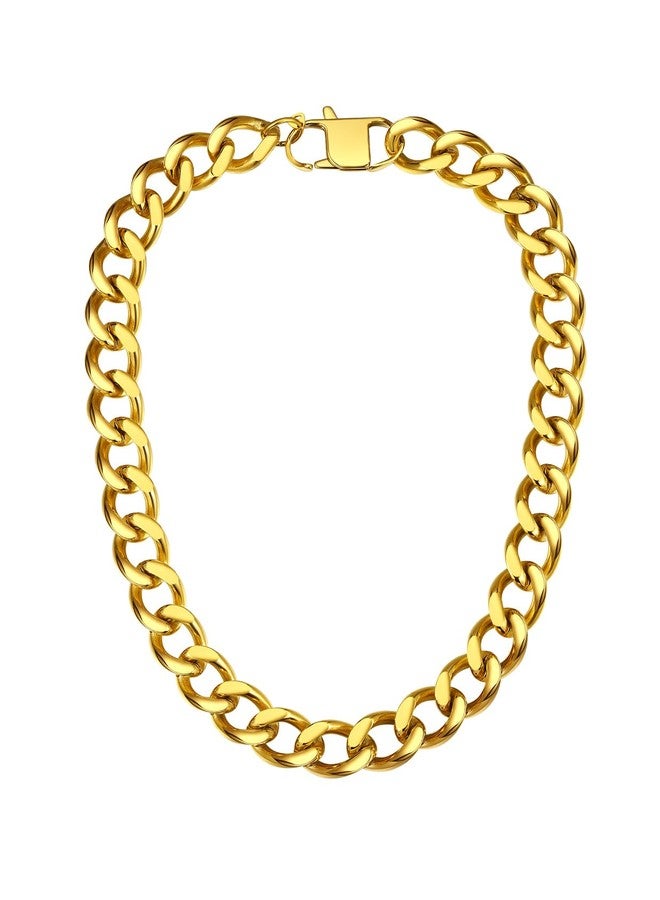 ChainsPro Cuban Link Chain for Women,Stainless Steel Chunky Necklace Silver/Gold Plated Thick Chain Choker, 12/16/20 mm Width,18" and 20" Punk Hip Hop Trendy Non Tarnish Jewelry Gifts, 20 Inches - Image 1