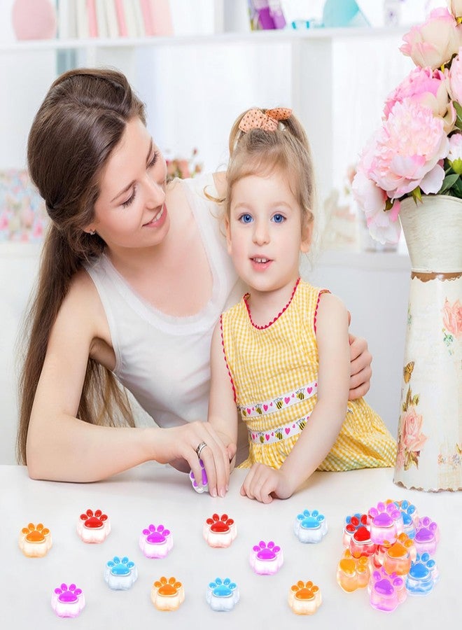 Abilat 28 Pcs Mini Cat Paw Squishies Squeeze Toys Kawaii Cat Paw Mochi Squishy Stress Relief Toys for Kids Adults Birthday Party Favors Classroom Prizes Gift Bag Pinata Fillers - Image 4