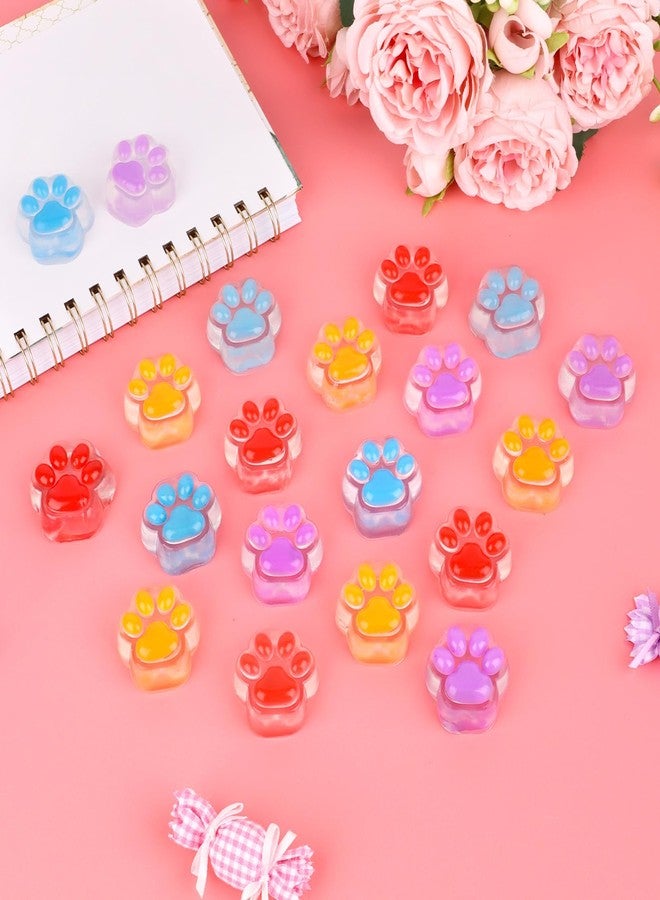 Abilat 28 Pcs Mini Cat Paw Squishies Squeeze Toys Kawaii Cat Paw Mochi Squishy Stress Relief Toys for Kids Adults Birthday Party Favors Classroom Prizes Gift Bag Pinata Fillers - Image 3