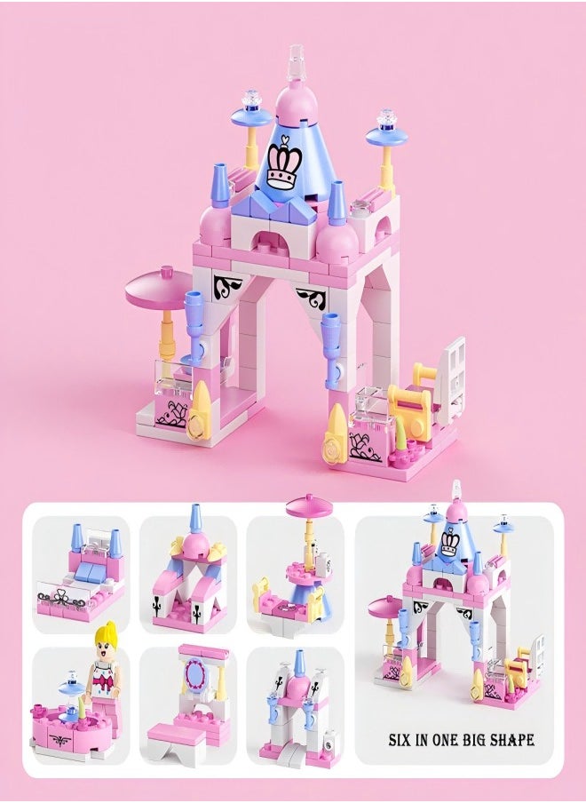 Beautiful - 6-In-1 Building Blocks Assemble Children's Puzzle Toy - Castle Series - Image 1