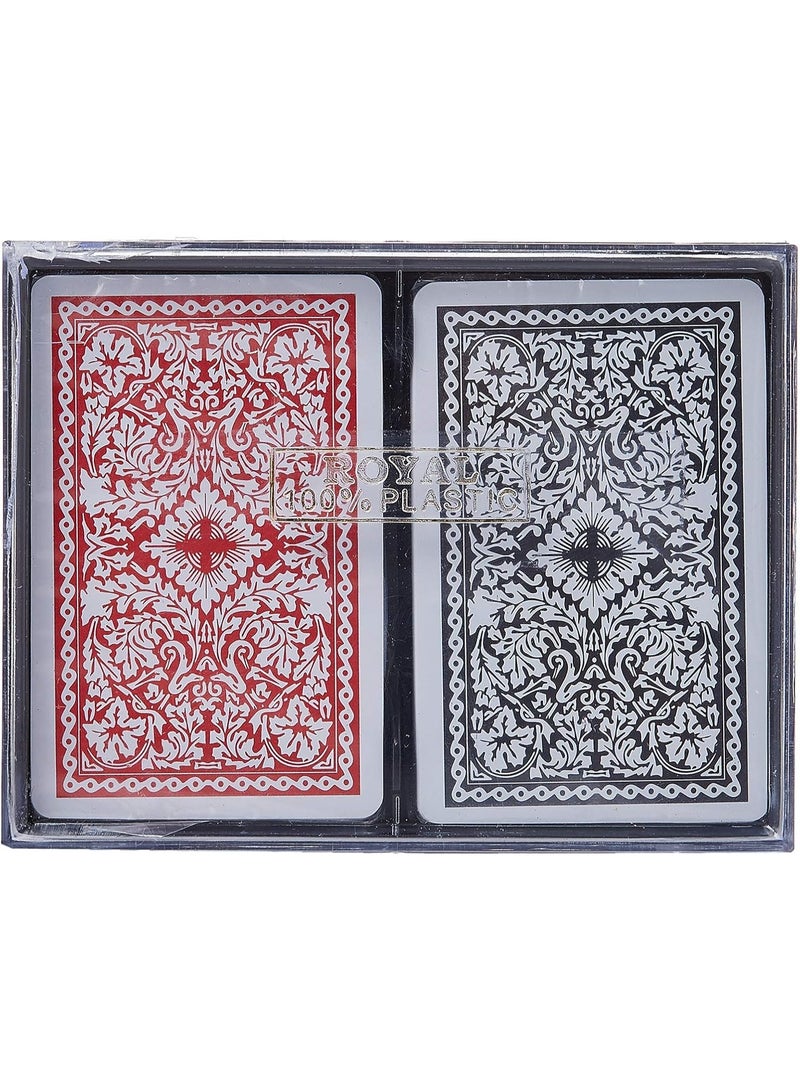 Royal Classic Royal All Plastic Playing Cards Designed for Durability Smooth Shuffling Washable Convenience and Elegant Look Ideal for Both Beginners and Experienced Players - Image 2