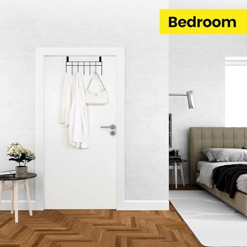 WonderStand Strong Carbon Metal Over Door Hook Hanger for Clothes (No Drilling), Suitable for Bathroom, Bedroom, Kitchen - Image 5