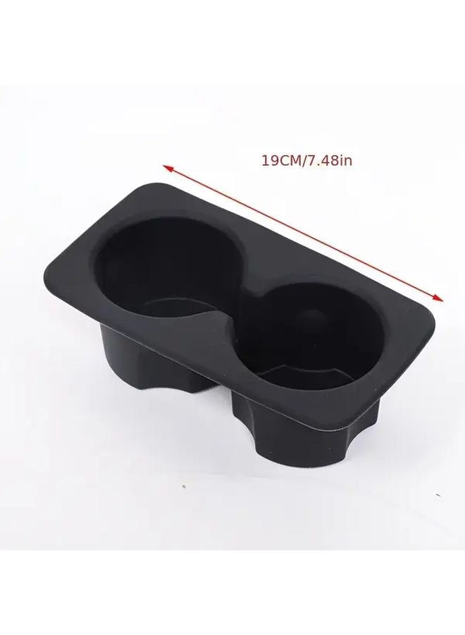Black Silicone Cup Holder Sleeve for 2022 Ford Maverick Rear Beverage Organizer - Image 2