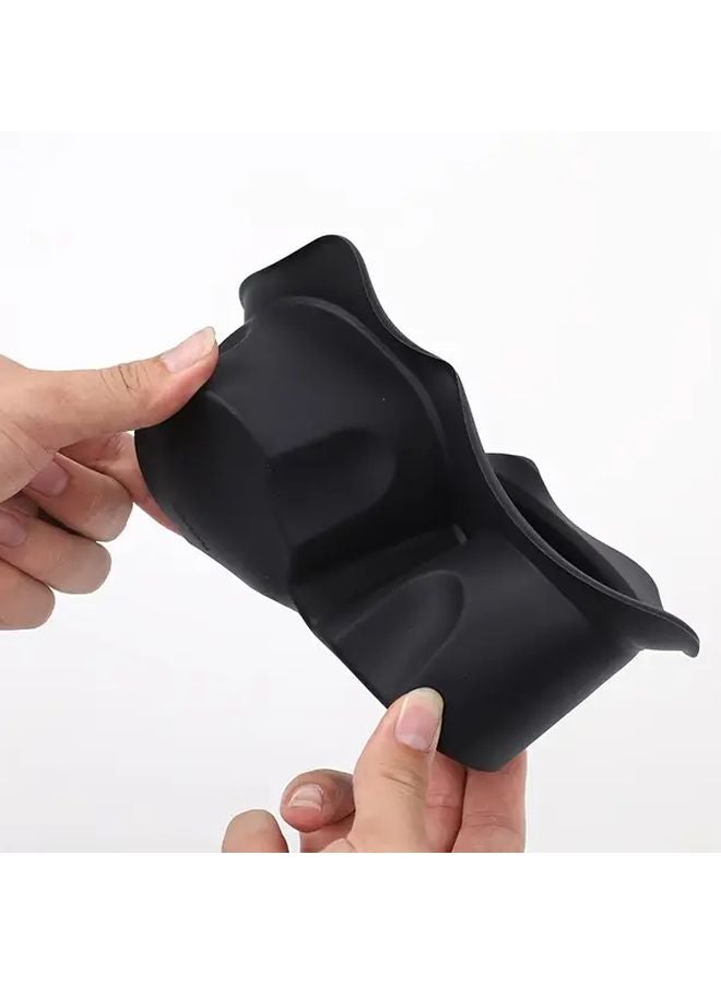 Black Silicone Cup Holder Sleeve for 2022 Ford Maverick Rear Beverage Organizer - Image 5