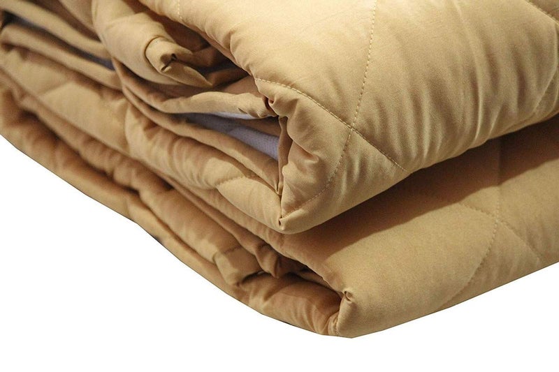 Homespun Microfiber Quilted Triple Layered Waterproof King Size Double Bed Mattress Protector, (Beige , 72x78 inches) - Image 3