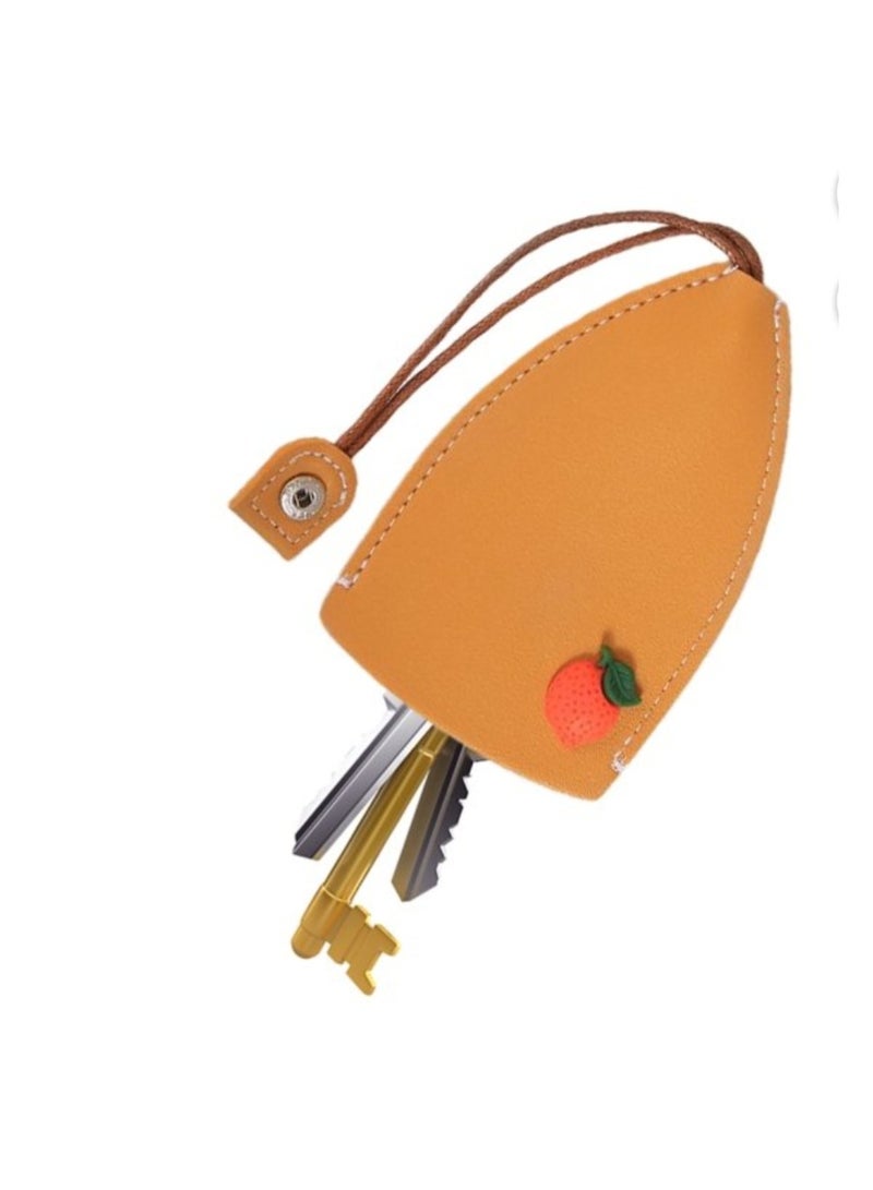 Cute faux leather car key case, portable, retractable. - Image 4