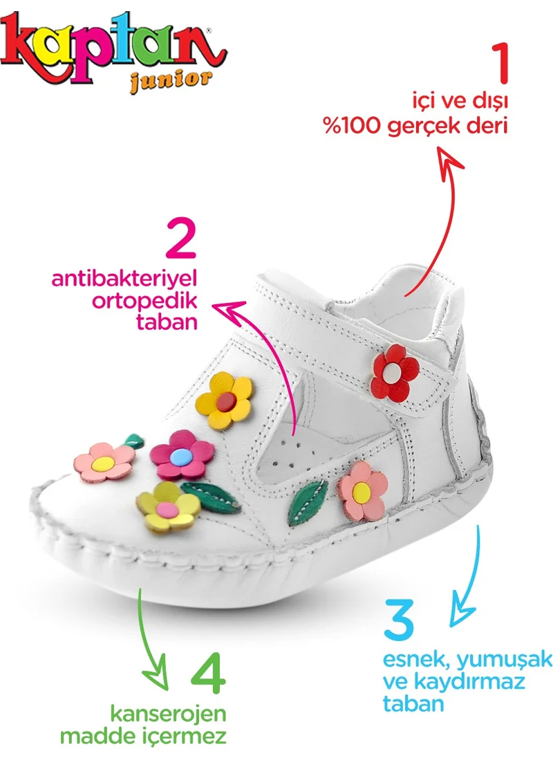 Kaptan Junior First Step Leather Baby Girl Shoes