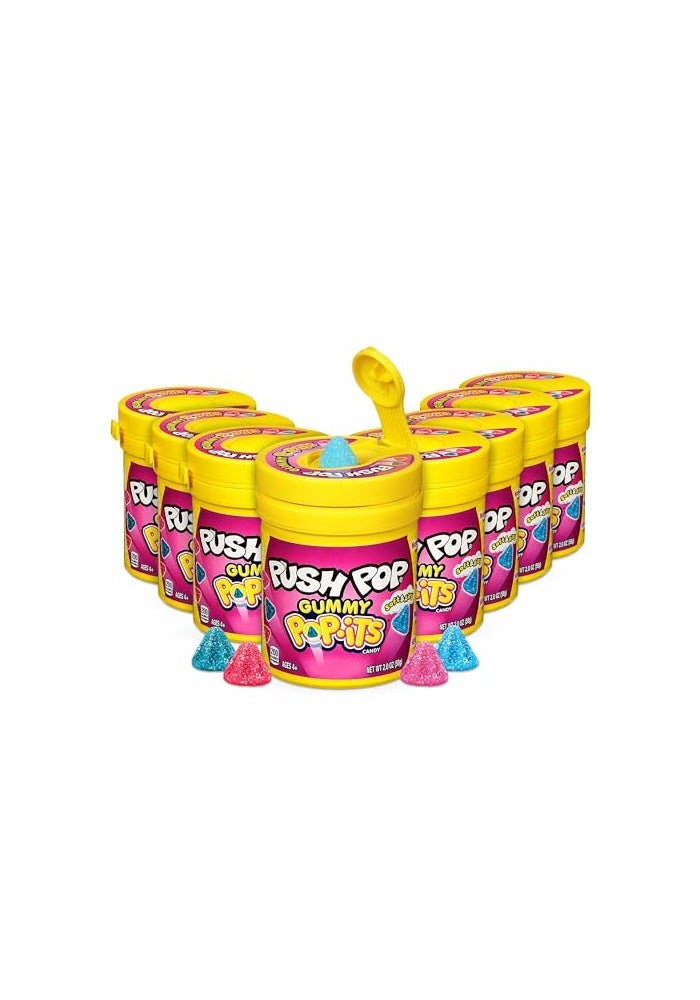 Push Pop PopIts Candy Gummies 8 Ct Individually Wrapped Gummies in Assorted Fruity Flavors Full Size Fun Chewy Candy For Party Favors Birthday Parties Goodie Bags Fun Gifts For Kids - Image 1
