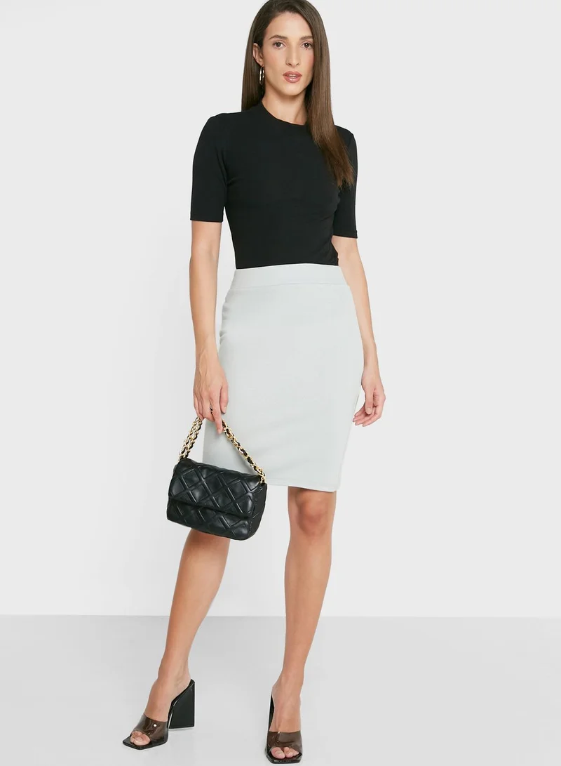 BCBGeneration High Waist Ribbed Skirt
