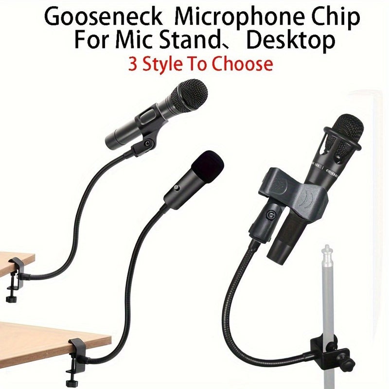 Adjustable Microphone Clip For Desktop Mic Stand Podcast Meetings Lectures - Image 1