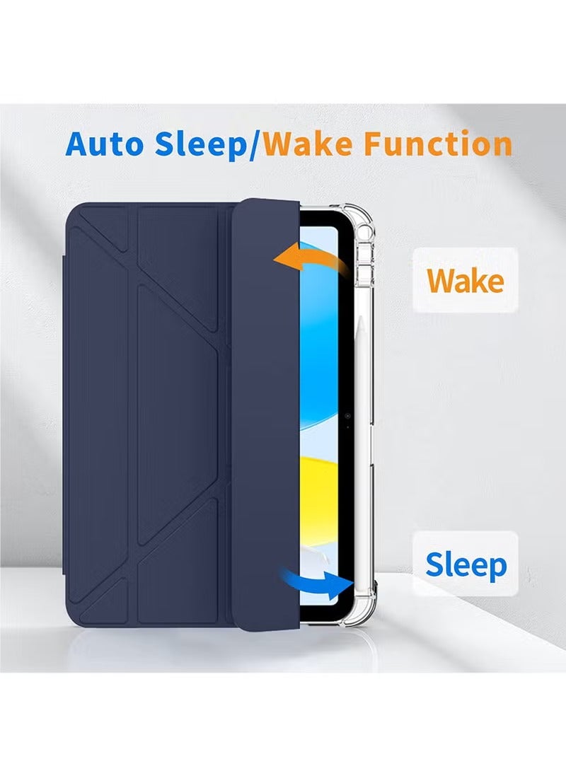 فوميمو جراب لجهاز iPad (A16) مقاس 11 بوصة من الجيل 2025/جراب لجهاز iPad 10 مقاس 11 بوصة من الجيل العاشر 2022 جراب لجهاز iPad 10 مقاس 11 بوصة من الجيل العاشر مع حامل رفيع وغطاء خلفي شفاف ناعم مع حامل قلم رصاص وغطاء ذكي لجهاز iPad مقاس 11 بوصة من الجيل العاشر 2022/10.9 بوصة من الجيل العاشر 2022 - Image 5