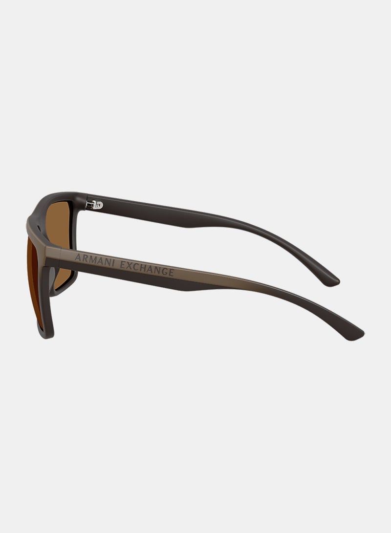 Armani Exchange Men Full Rim Square Sunglasses 0AX4162SU 57 - Image 3