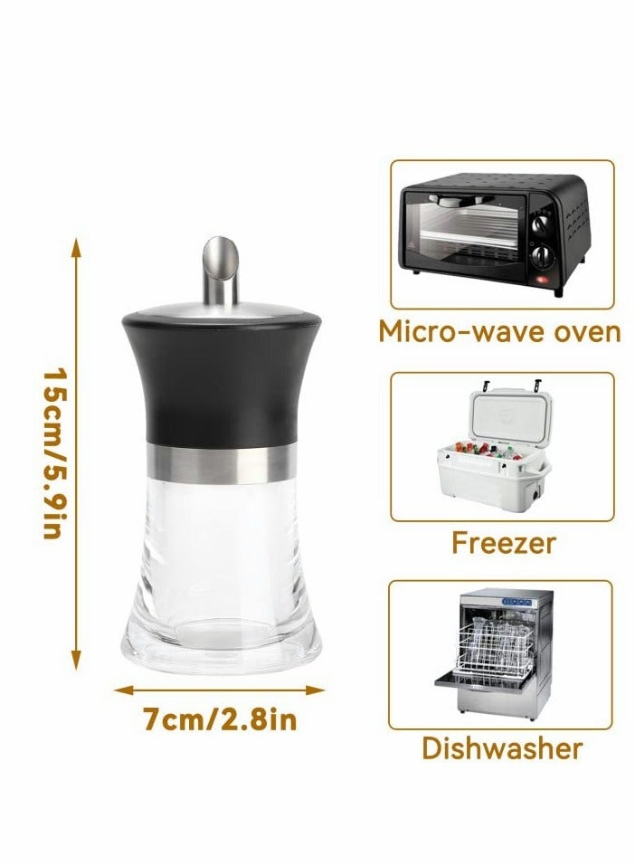 Barakah Sugar Dispenser, Plastic Sugar Pourer Clear Sugar Dispenser Pourer Shaker Airtight Sugar Jar Spice Storage Containers, 100ml - Image 2