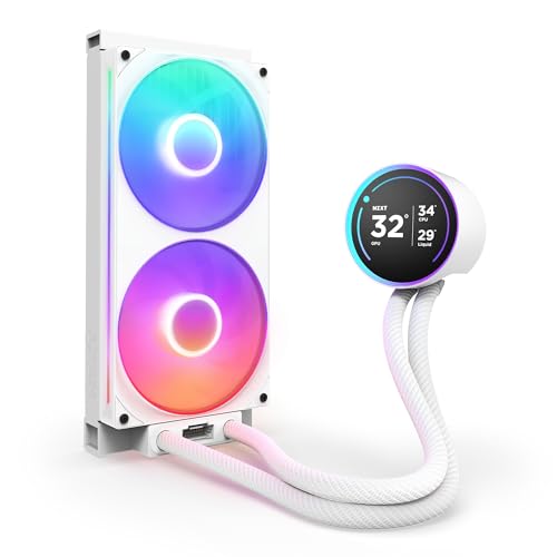 NZXT Kraken Elite 280 RGB 2024 - AIO CPU Liquid Cooler - 280mm Radiator - F280 RGB Core Fan - Customizable 2.72" IPS LCD - NZXT Turbine Pump - AMD® AM5, AM4 - Intel® LGA 1851/1700, 1200/115X - White - Image 4