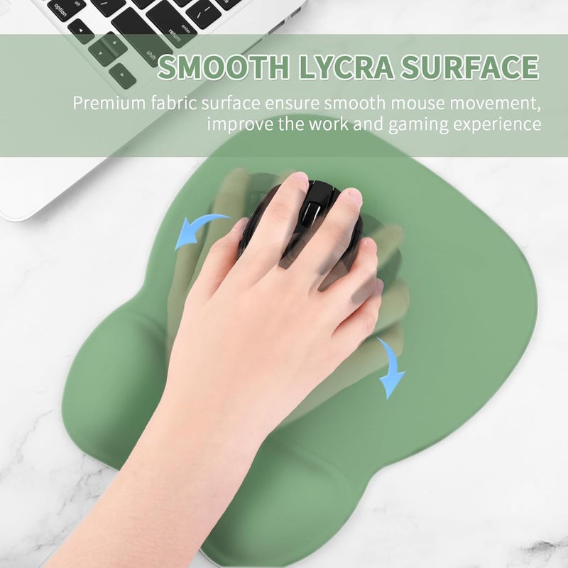 Eoocoo Ergonomic Mouse Pad with Wrist Support, Mousepad with Memory Foam Wrist Rest and Non-Slip Base for Computer, Cafe, Home & Office, 9.64 x 8.26 in Office Desk Accessories - Image 5