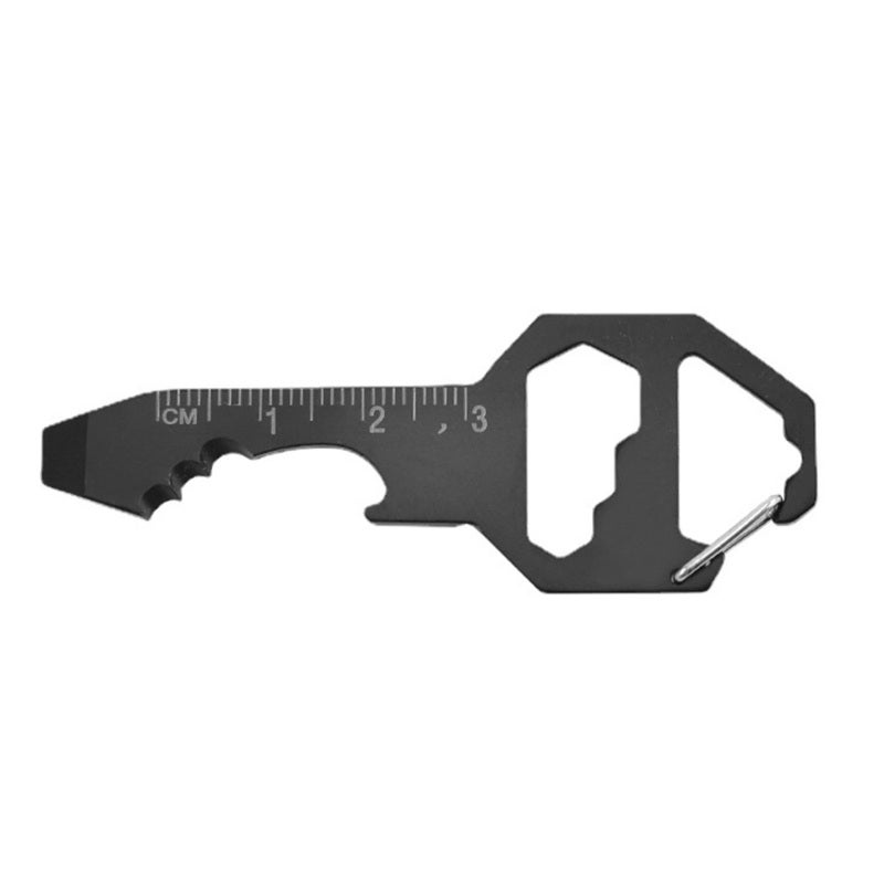 Multitool Keychain: Stainless Steel Rustproof Compact - Multifunctional Bottle Opener Hex Wrench Screwdriver for Home Maintenance Outdoor Adventures - Image 2