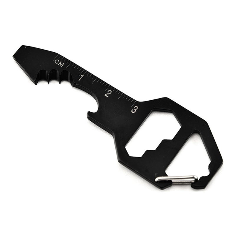 Multitool Keychain: Stainless Steel Rustproof Compact - Multifunctional Bottle Opener Hex Wrench Screwdriver for Home Maintenance Outdoor Adventures - Image 1