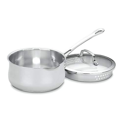 Cuisinart 41918P 2Quart Pour Saucepan with Cover Contour Cookware Stainless Steel - Image 1