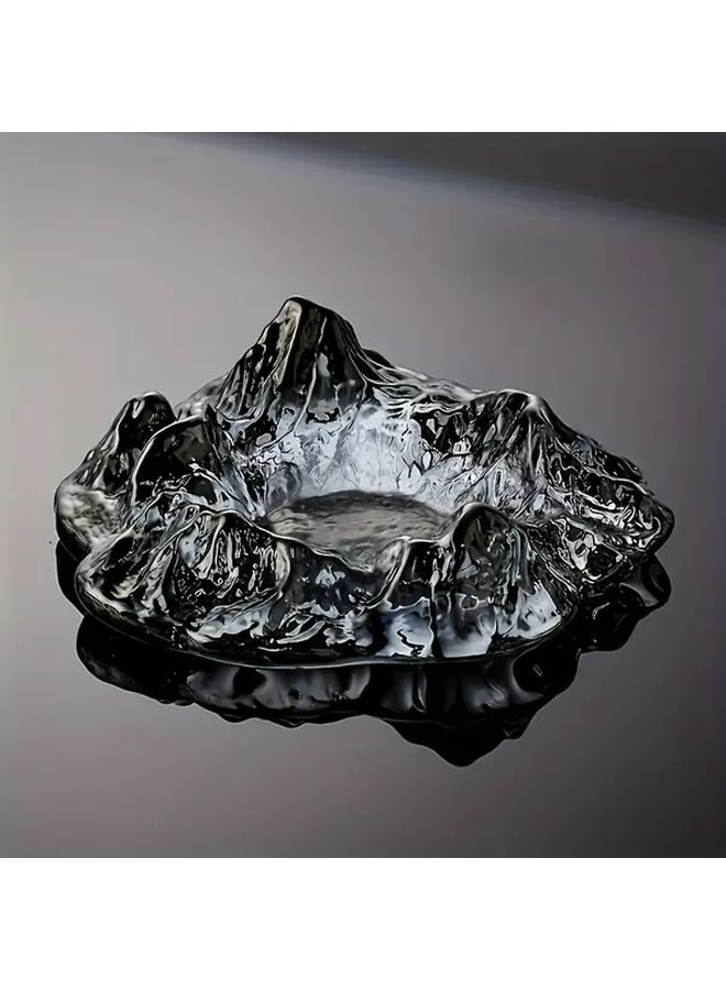 Sleek Marble Textured Large ashtray with Lid For Home Office Coffee Table Non Spill Design Durable Glass Cigar Cigarette Holder Smoke Free Indoor Outdoor Decorative Contemporary Ash Catcher - Image 4