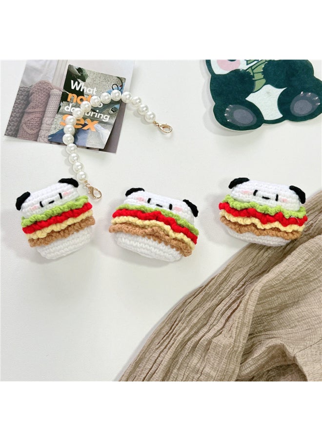 Generic - Plush Burger Dog For Apple AirPods Pro Earphone Case For Bluetooth Earphone Case AirPods 123 3-Color:Knitted-Hamburger Dog]-Applicable Model:airpods 3 - Image 1