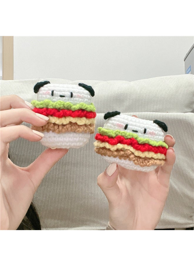 Generic - Plush Burger Dog For Apple AirPods Pro Earphone Case For Bluetooth Earphone Case AirPods 123 3-Color:Knitted-Hamburger Dog]-Applicable Model:airpods 3 - Image 1