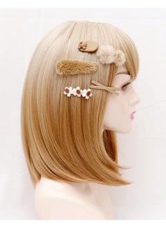 Rugelyss Rugelyss 10 Pcs Milk Coffee Color Plush Hairpin Simple Side Clip Bangs Clip, Handmade Hair Barrettes, Alligator bobby pins, Hair Accessories, Gifts for Women Girls  - Image 3