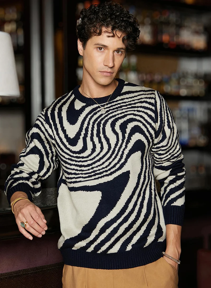 كامبوس سوترا كنزة رجالية من جاكار سائل أسود أونيكس