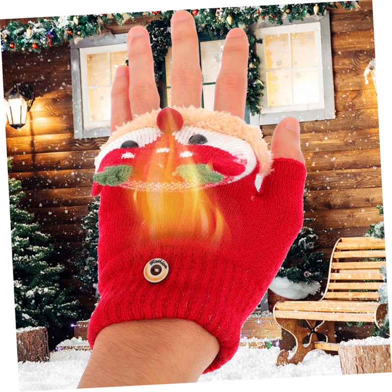 Winter Plush Mittens For Kids Warm Thickened Fleece Gloves Boys Girls - Image 2